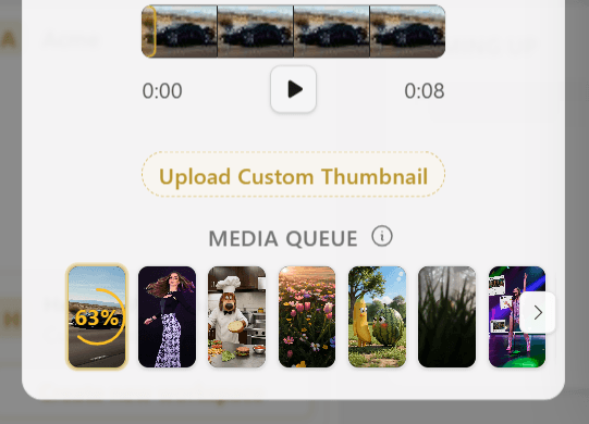 Bulk upload queue in the Hivra Composer